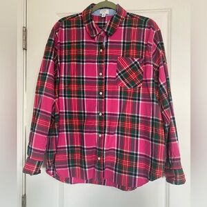 Crown & Ivy long sleeves button down plaid shirt XL